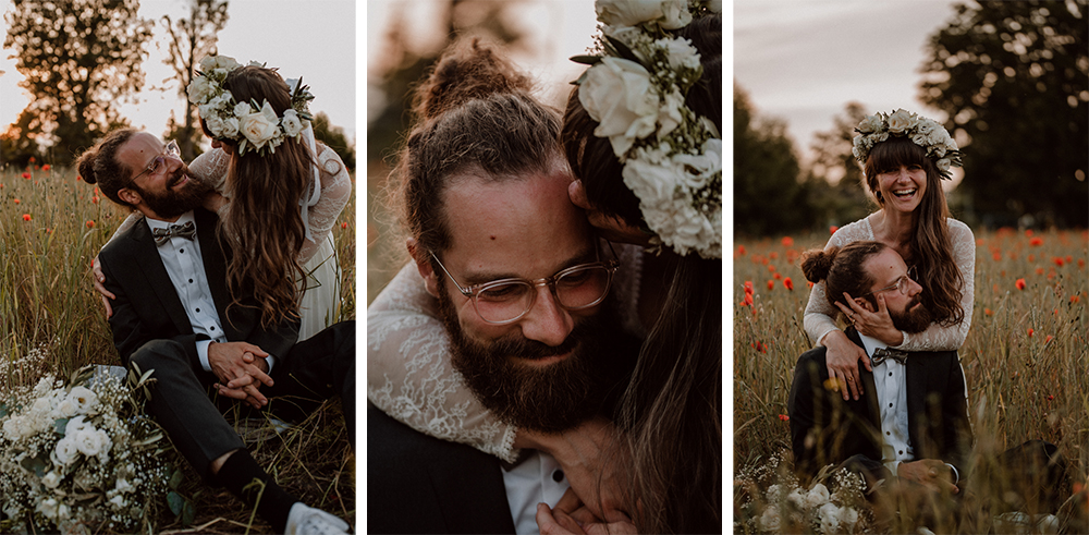 Brautpaar Shooting Mohnfeld AfterWedding BOHO Berlin 2022 015 - Ulrike & Fabi After Wedding Shooting Mohnfeld